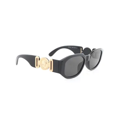 Versace Irregular Biggie Sunglasses Black/Black VE4361 02