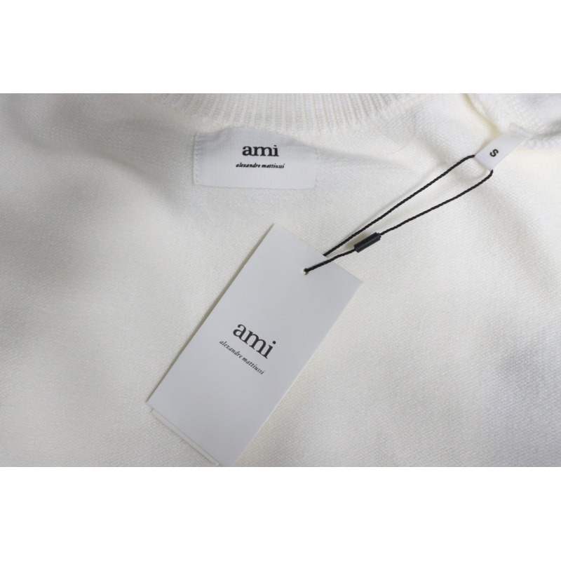 Ami Paris De Cœur Virgin Wool Sweater White CK WY3502024023