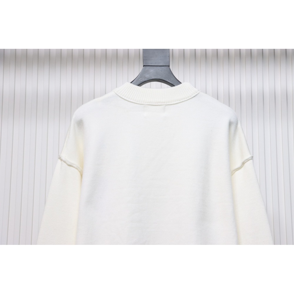 Ami Paris De Cœur Virgin Wool Sweater White CK WY3502024023