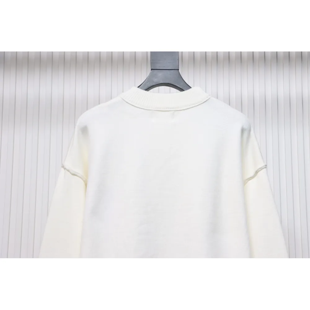 Ami Paris De Cœur Virgin Wool Sweater White CK WY3502024023