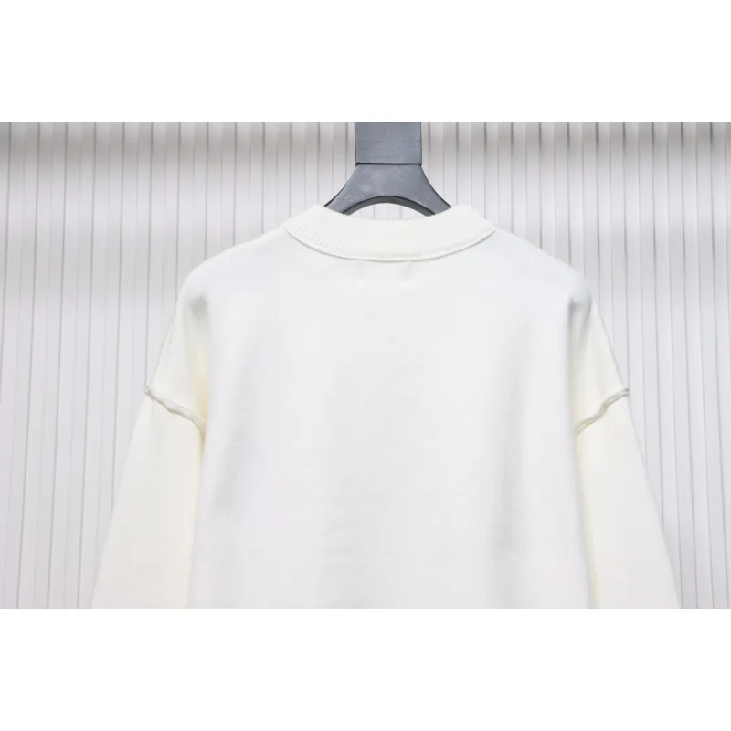 Ami Paris De Cœur Virgin Wool Sweater White CK WY3502024023