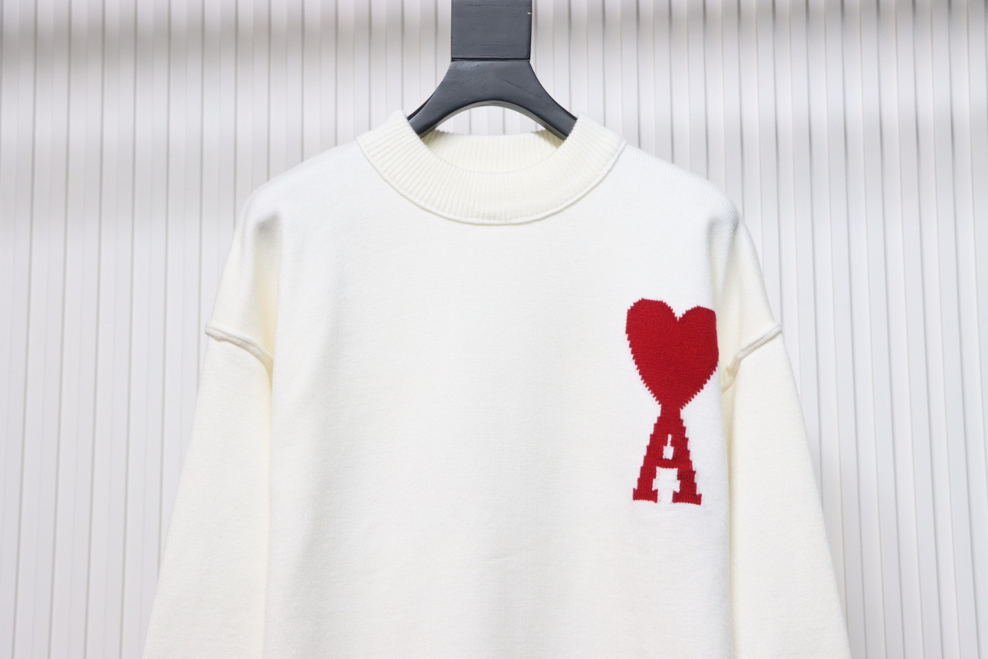 Ami Paris De Cœur Virgin Wool Sweater White CK WY3502024023