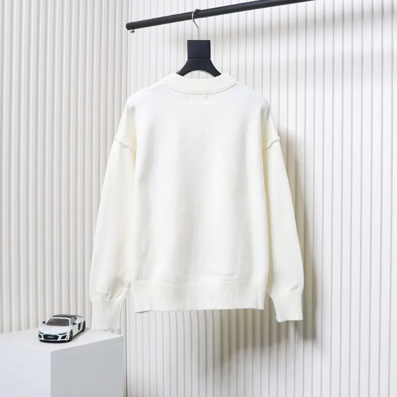 Ami Paris De Cœur Virgin Wool Sweater White CK WY3502024023