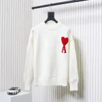 Ami Paris De Cœur Virgin Wool Sweater White CK WY3502024023