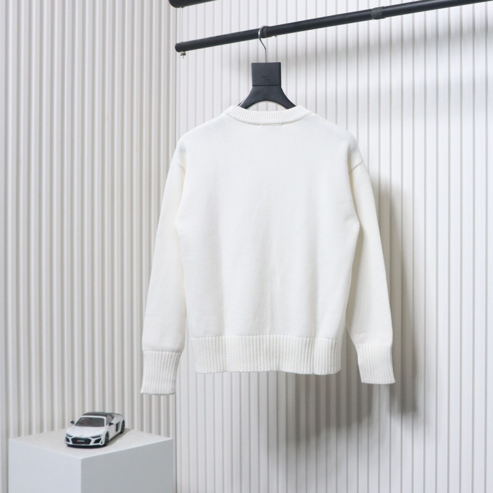 Ami Paris De Coeur Wool Crewneck Sweater White CK WH2902024017