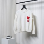 Ami Paris De Coeur Wool Crewneck Sweater White CK WH2902024017