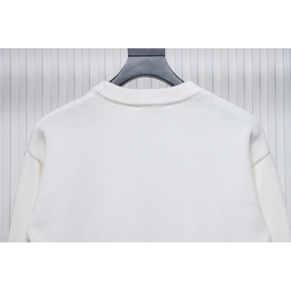 Ami Paris De Coeur Wool Crewneck Sweater White CK WH2902024017
