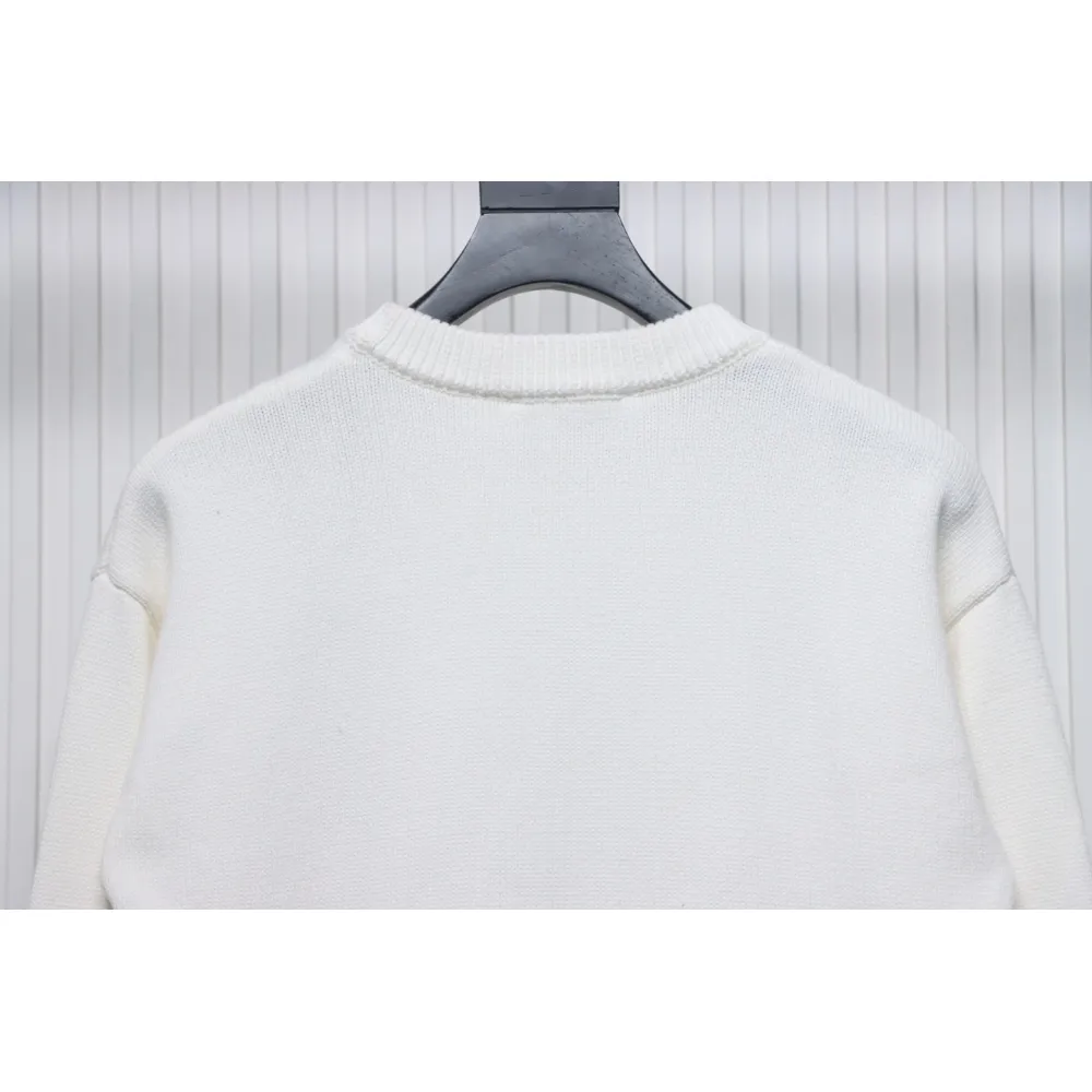 Ami Paris De Coeur Wool Crewneck Sweater White CK WH2902024017