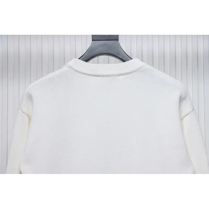 Ami Paris De Coeur Wool Crewneck Sweater White CK WH2902024017