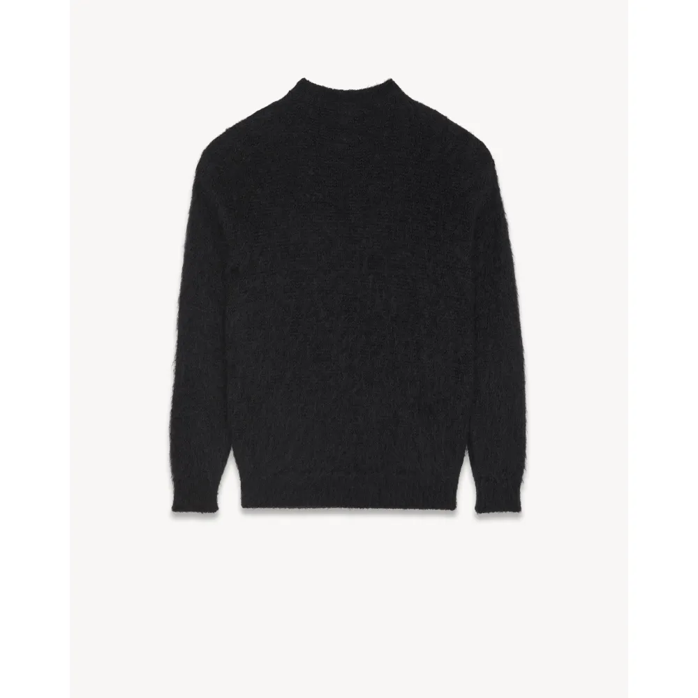 Saint Laurent 90s Sweater In Mohair Black