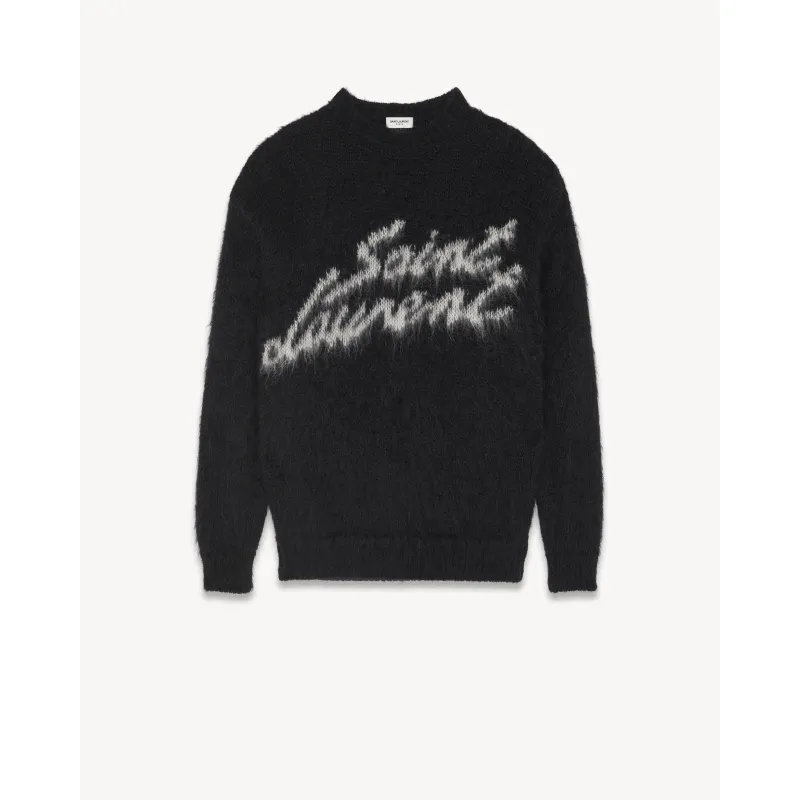Saint Laurent 90s Sweater In Mohair Black