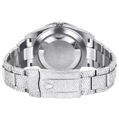 Rolex Diamond Embezzled Datejust 41 'Silver' 02