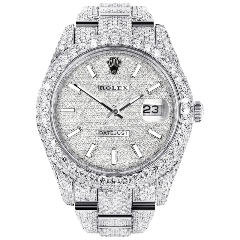 Rolex Diamond Embezzled Datejust 41 'Silver'