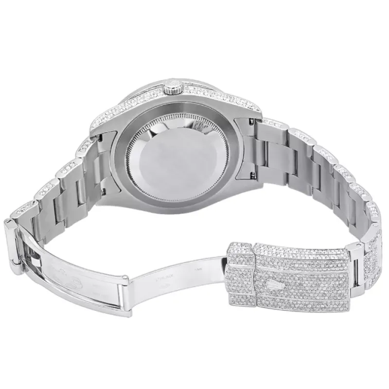 Rolex Diamond Embezzled Datejust 41 'Silver'