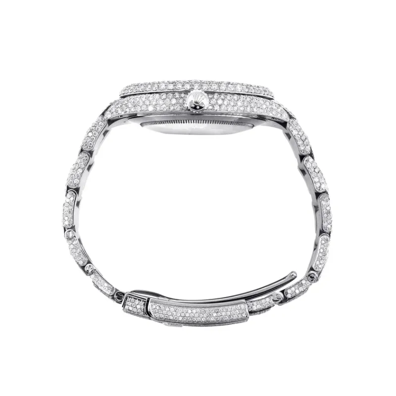 Rolex Diamond Embezzled Datejust 41 'Silver'