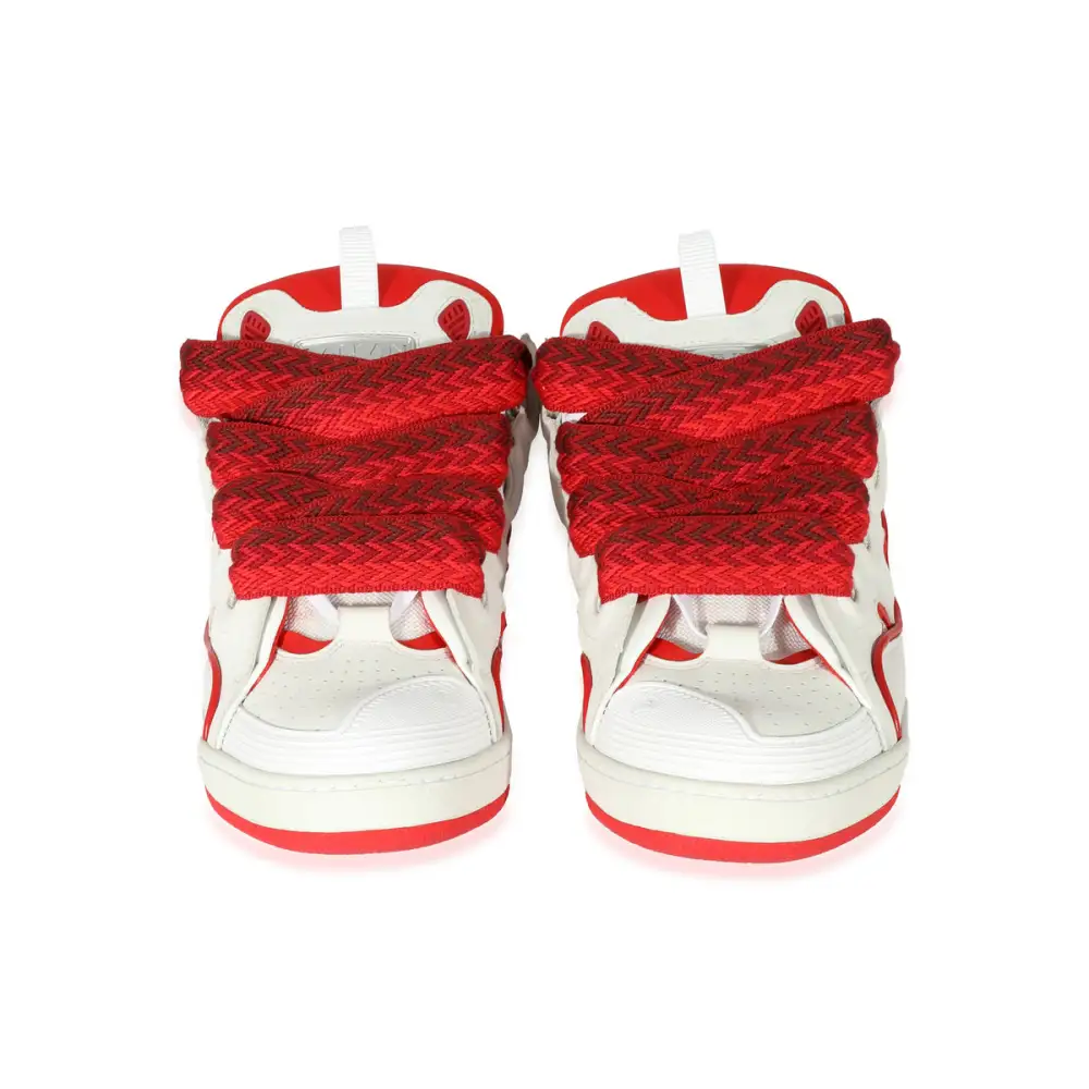 Lanvin Curb Sneaker White Red FM SKRK11 DRAP P230030