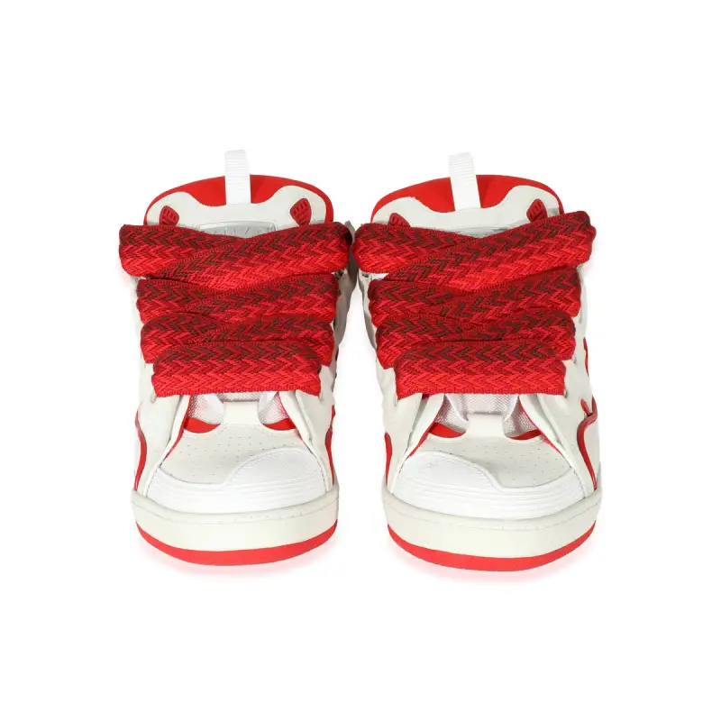 Lanvin Curb Sneaker White Red FM SKRK11 DRAP P230030