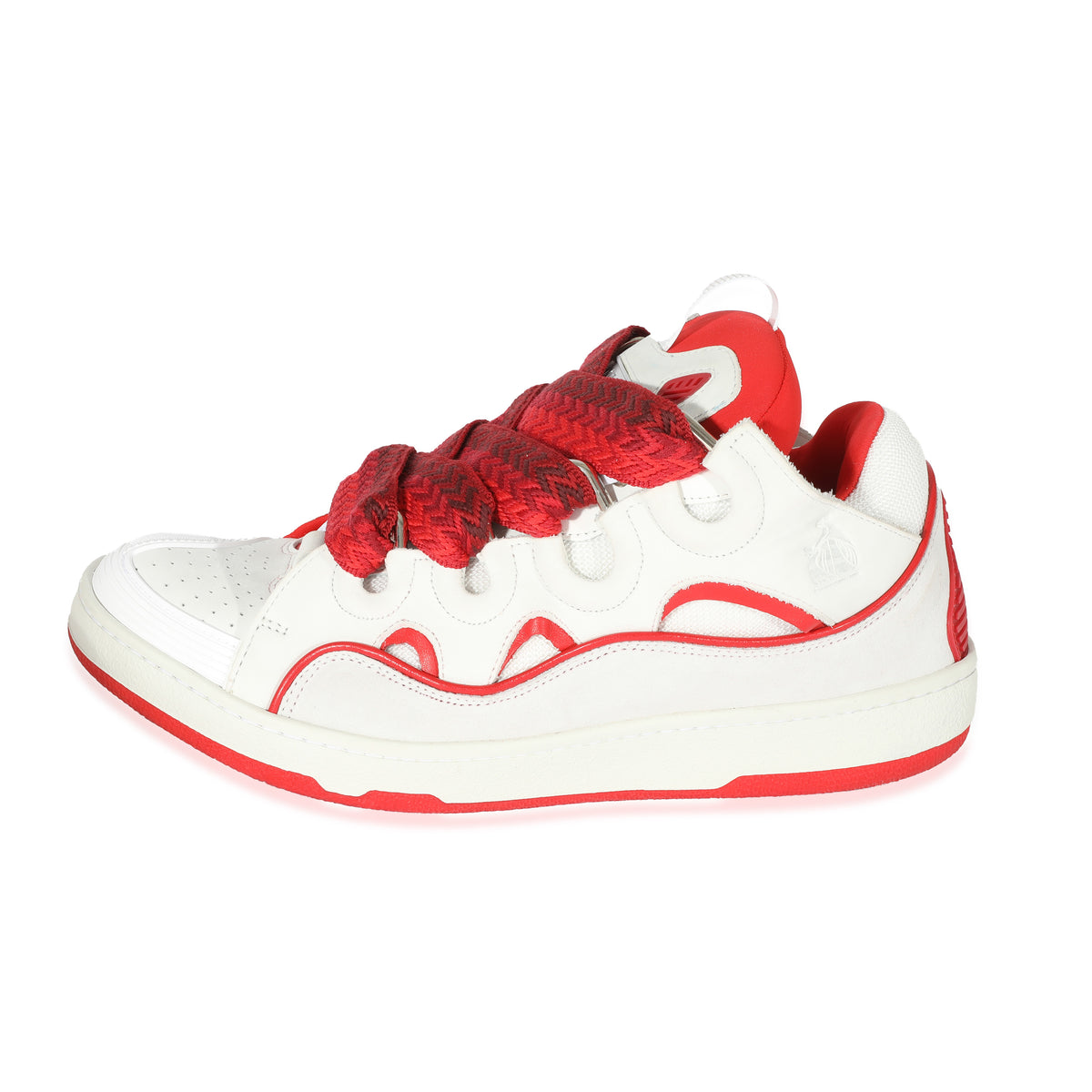 Lanvin Curb Sneaker White Red FM SKRK11 DRAP P230030