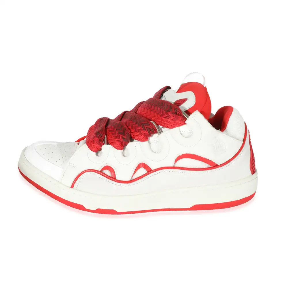 Lanvin Curb Sneaker White Red FM SKRK11 DRAP P230030