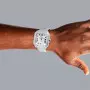Cartier Iced Out Cartier Santos Round Baguette Diamond 