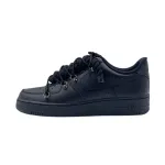 LJR Batch Nike Air Force 1 Low Triple Black Double Laces Black