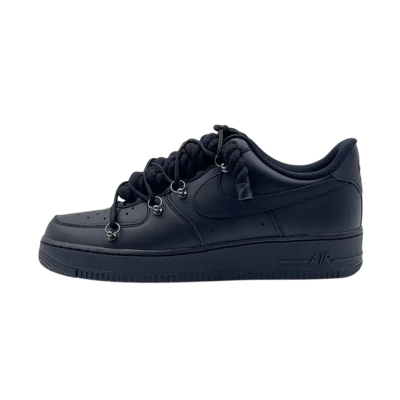 LJR Batch Nike Air Force 1 Low Triple Black Double Laces Black 01