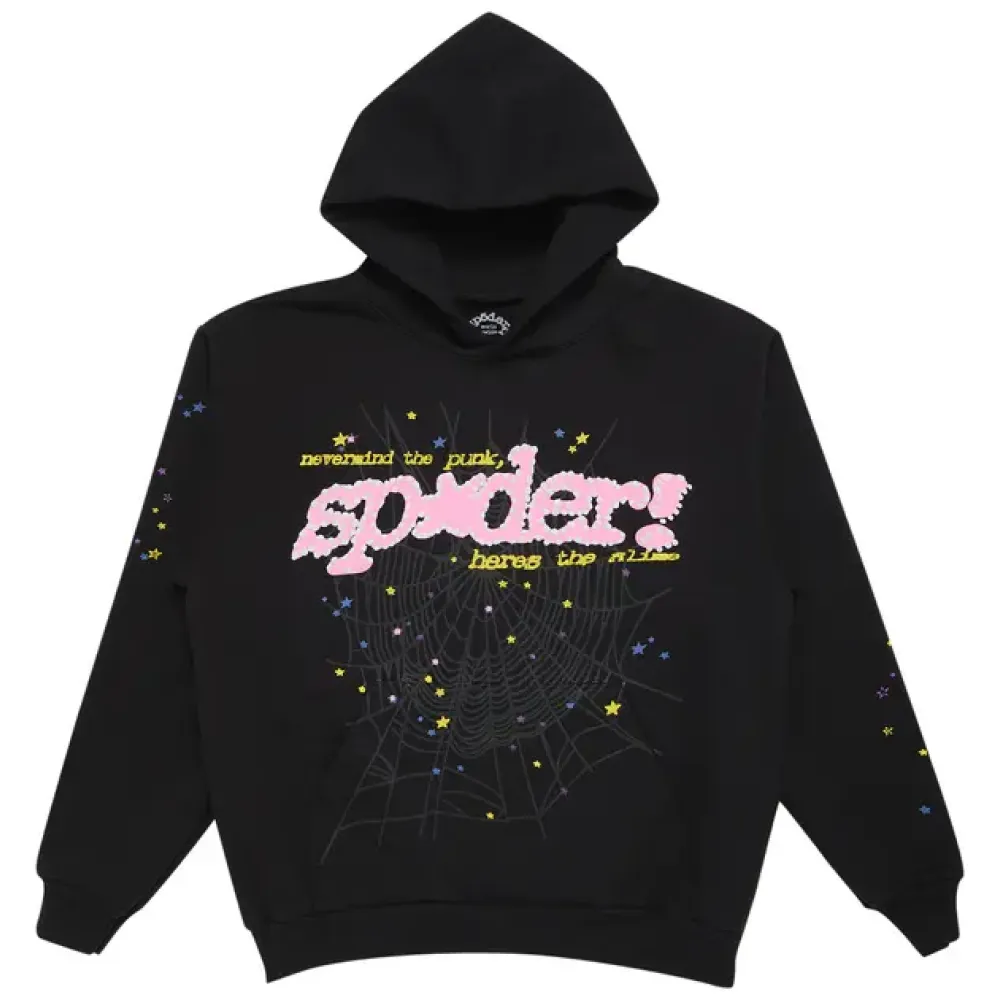 Sp5der P*NK V2 Hoodie Black