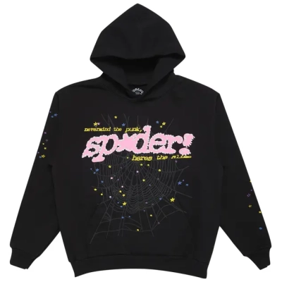 Sp5der P*NK V2 Hoodie Black 01