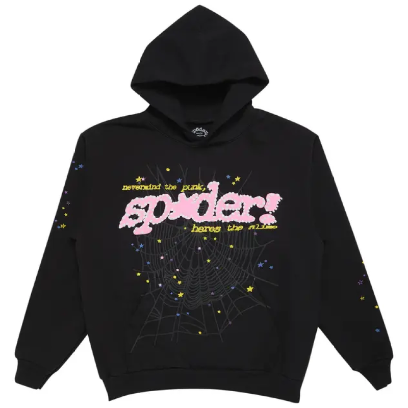 Sp5der P*NK V2 Hoodie Black
