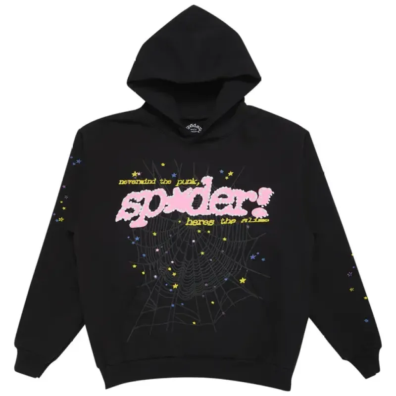 Sp5der P*NK V2 Hoodie Black