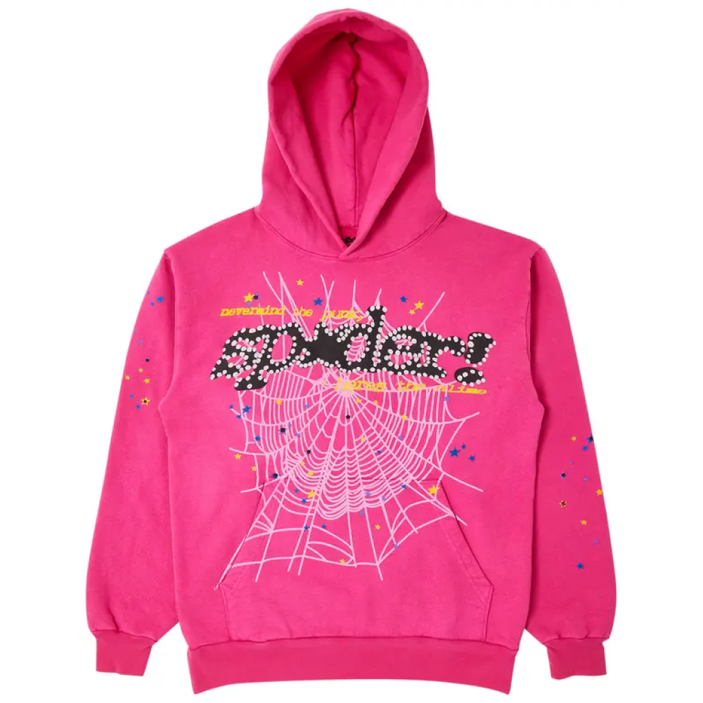 Sp5der P*NK V2 Hoodie Pink