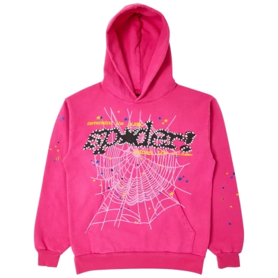 Sp5der P*NK V2 Hoodie Pink 01