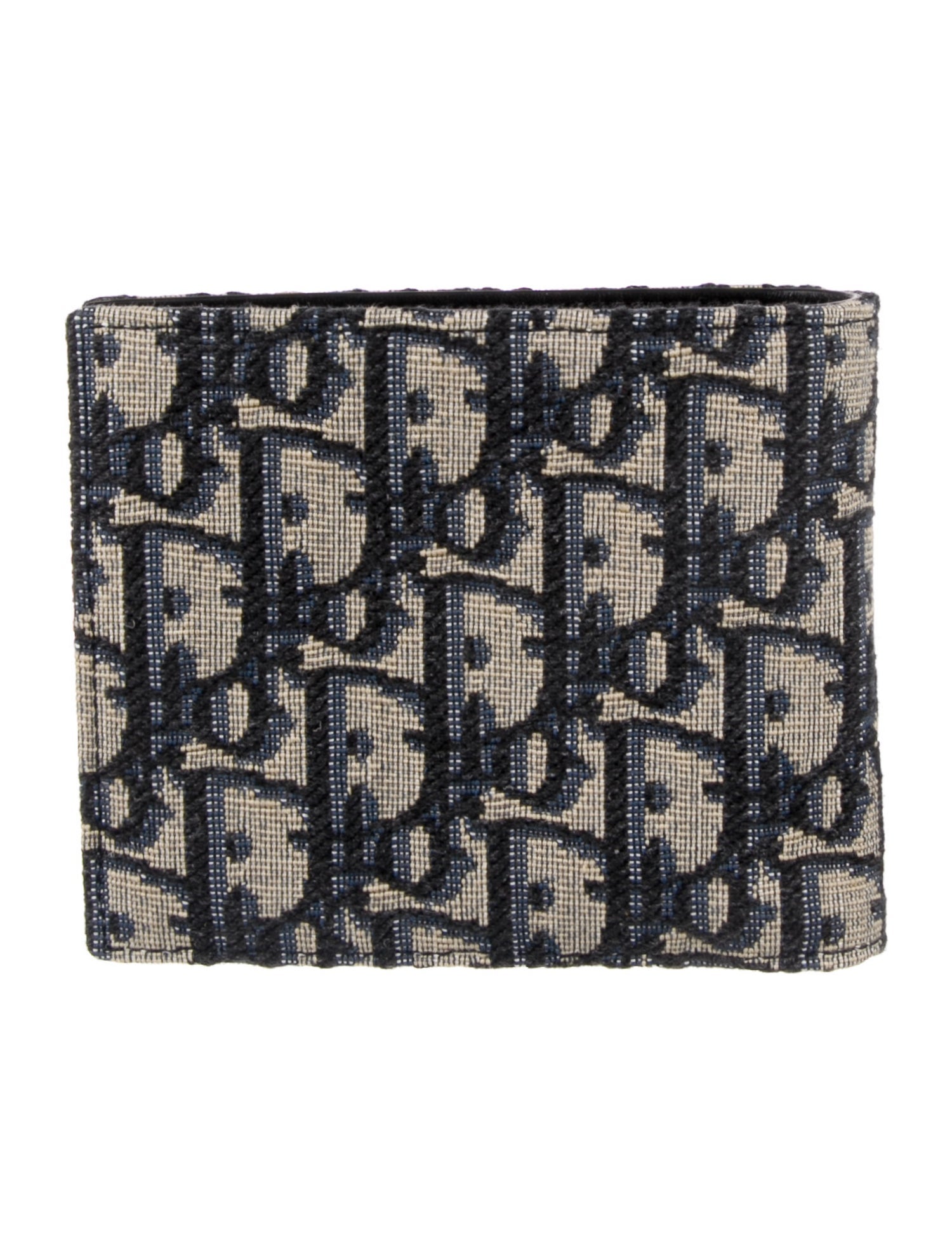 Dior Compact Wallet Beige And Black Dior Oblique Jacquard 2OBBC027YSE_H05E