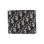 Dior Compact Wallet Beige And Black Dior Oblique Jacquard 2OBBC027YSE_H05E
