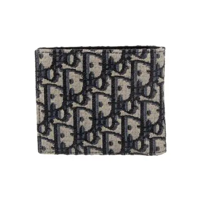 Dior Compact Wallet Beige And Black Dior Oblique Jacquard 2OBBC027YSE_H05E 02