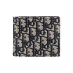 Dior Compact Wallet Beige And Black Dior Oblique Jacquard 2OBBC027YSE_H05E