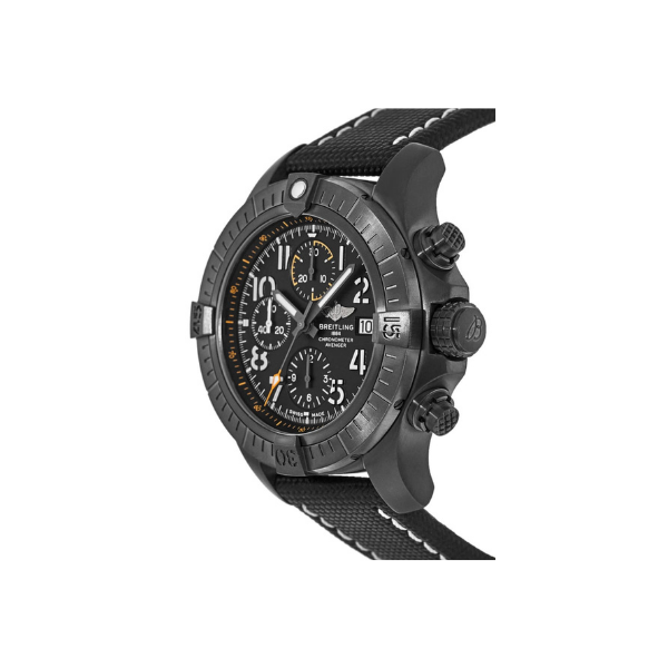 Breitling Avenger Chronograph 45 Night Mission Black Black Leather Men's Watch V13317101B1X1