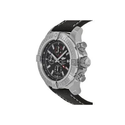 Breitling Avenger Super Avenger Chronograph 48 Black Dial Leather Men's Watch A13375101B1X2 02