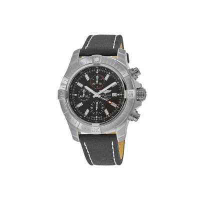 Breitling Avenger Super Avenger Chronograph 48 Black Dial Leather Men's Watch A13375101B1X2 01