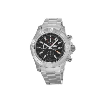 Breitling Avenger Super Avenger Chronograph 48 Black Dial Steel Men's Watch A13375101B1A1 01