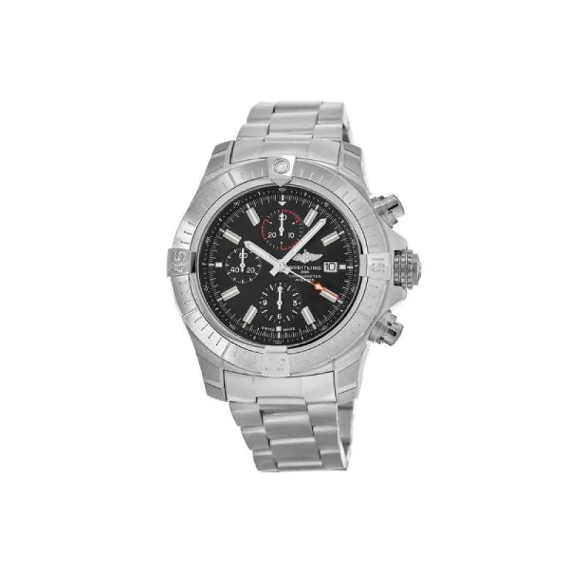 Breitling Avenger Super Avenger Chronograph 48 Black Dial Steel Men's Watch A13375101B1A1