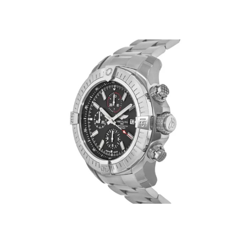 Breitling Avenger Super Avenger Chronograph 48 Black Dial Steel Men's Watch A13375101B1A1