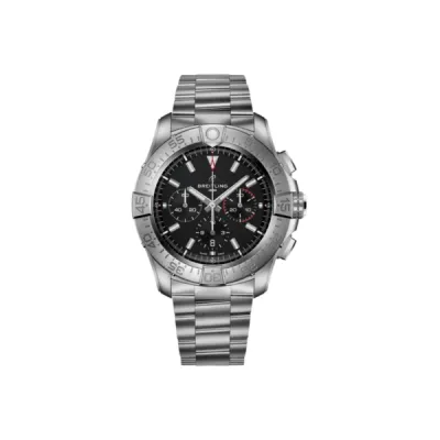 Breitling Super Avenger 46 Automatic Chronograph Black Dial Ti Men's Watch EB0148101B1E1 01