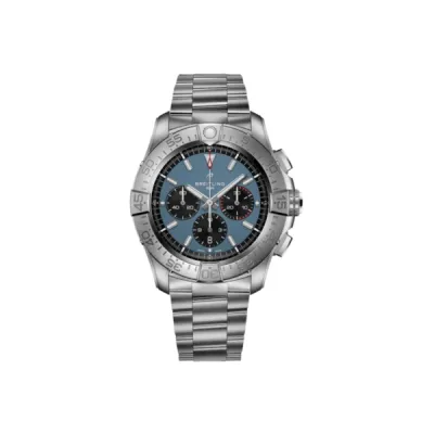 Breitling Super Avenger 46 Automatic Chronograph Blue Dial Titanium Men's Watch EB0148101C1E1 01