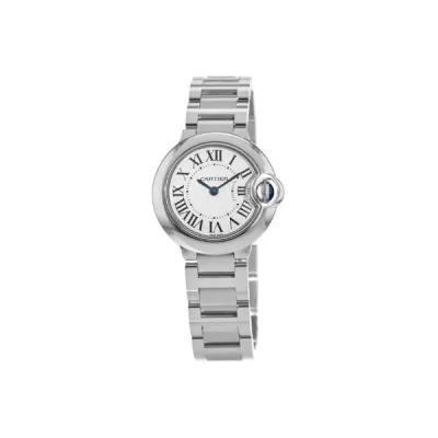Cartier Ballon Bleu 28mm Silver Opaline Dial Women's Watch WSBB0067 01