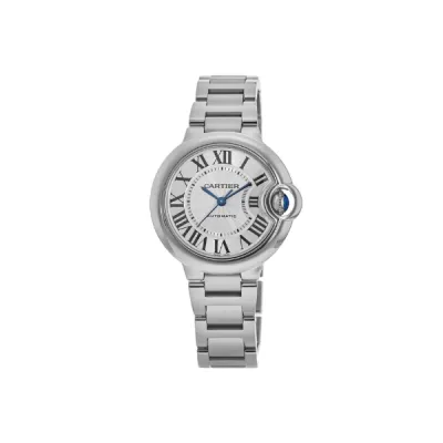 Cartier Ballon Bleu 33mm Silver Dial Steel Women's Watch WSBB0044 01