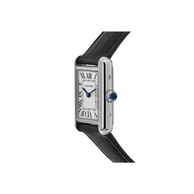 Cartier Tank Must Small Silver Dial Leather Strap Women's Watch WSTA0042 02