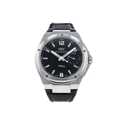 IWC Ingenieur Automatic Black Dial Crocodile Leather IW500501 01
