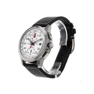IWC Ingenieur Automatic Titanium White Dial Leather IW380902 02
