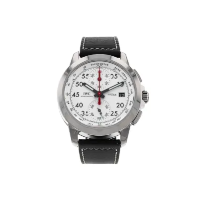 IWC Ingenieur Automatic Titanium White Dial Leather IW380902 01